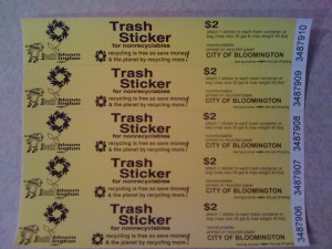 Trash stickers