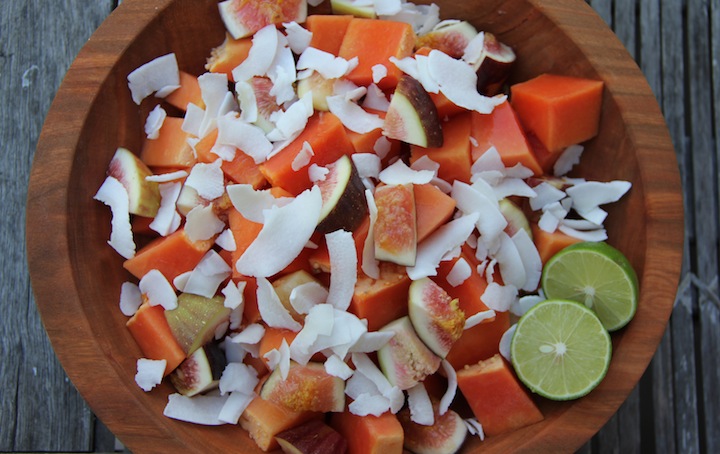 papaya-fig-coconut-salad